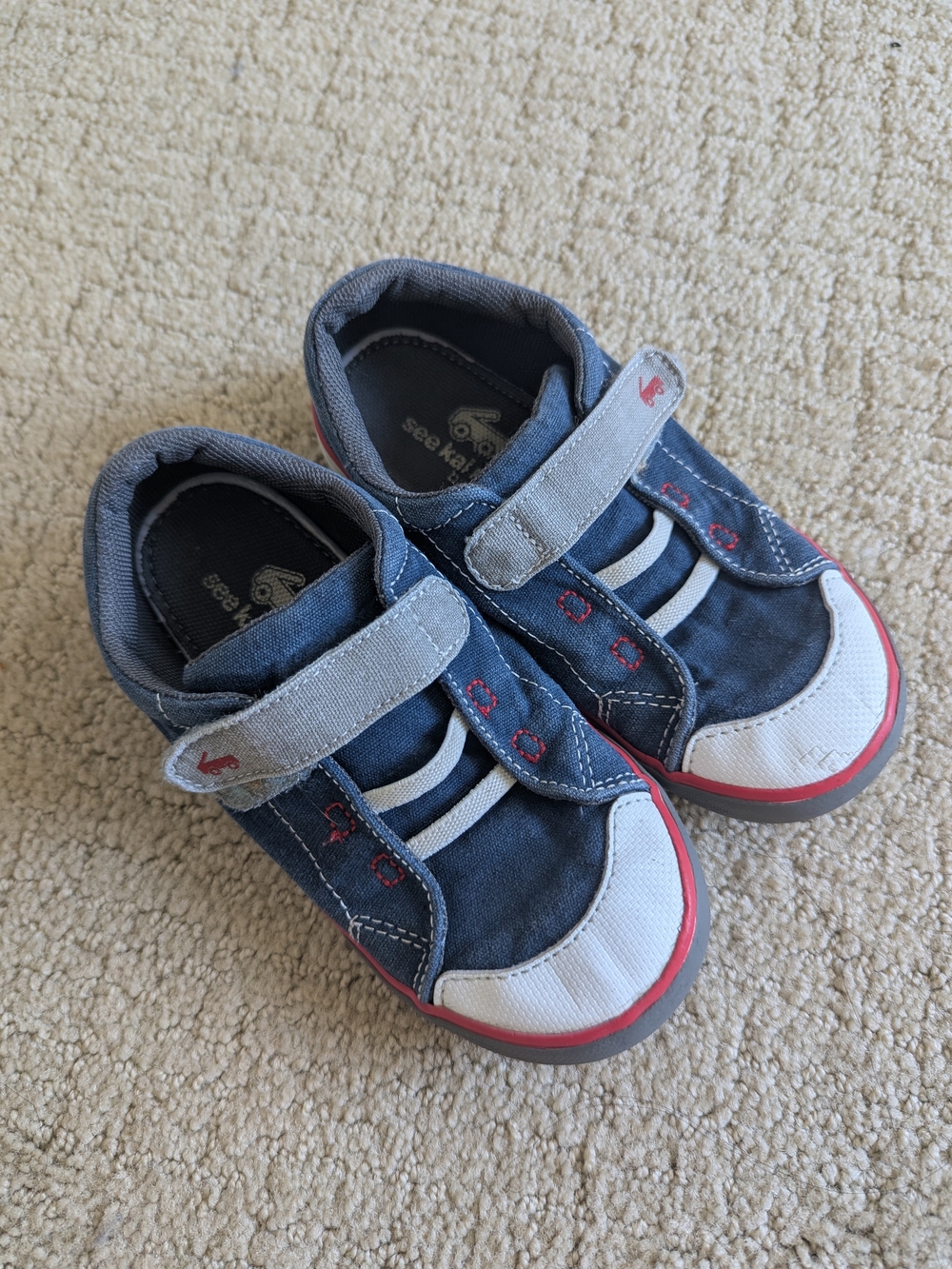 See Kai Run Canvas Sneakers Hook & Loop Unisex Kids Shoes Toddler 11 Athletic